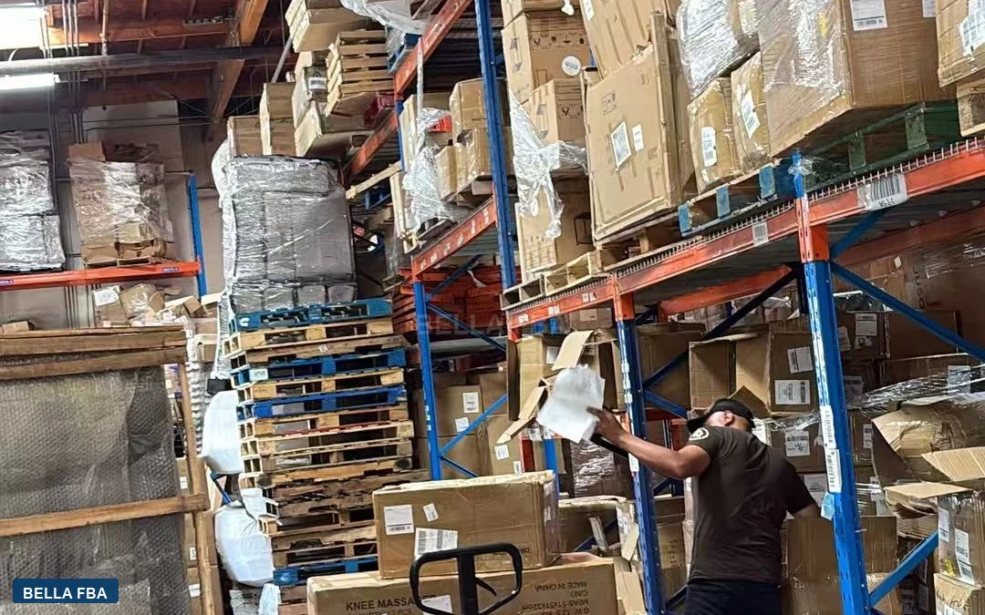 High rack inventory capacity inside the real US fulfillment warehouse